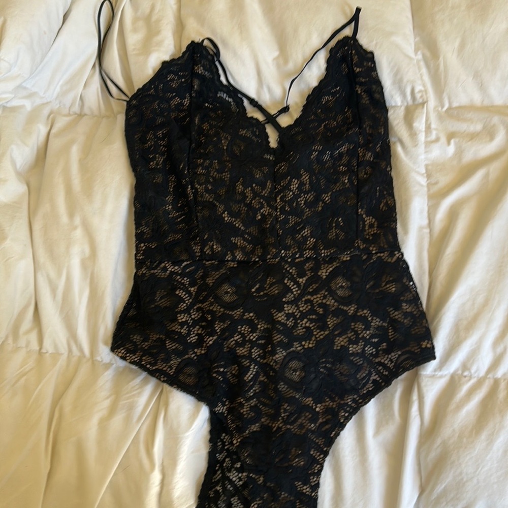 Windsor black lace bodysuit
